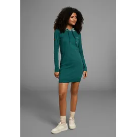 KangaROOS Sweatkleid mit Allover-Print Dunkelgrün 42