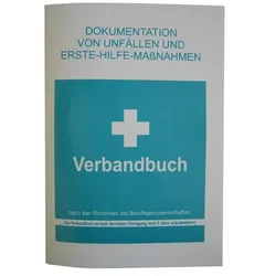 Erste Hilfe-Broschüre Leina Verbandbuch DIN A5, Dokumentation von Unfällen und Erste Hilfe Maßnahmen