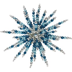 Zauberperle Bastelperlen Perlenstern Komplettset Silver Blue, Ø 15 cm blau