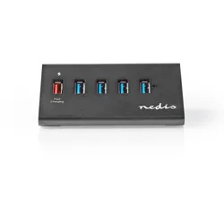 Nedis USB-Hub 5-Port port(s) QC3.0 USB 3.2 Gen1 - Netzstromversorgung / Stromversorgung über USB, 5 Gbps, 5x USB