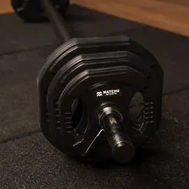 Matchu Sports Aerobic Langhantel Set Langhantel 20 kg schwarz