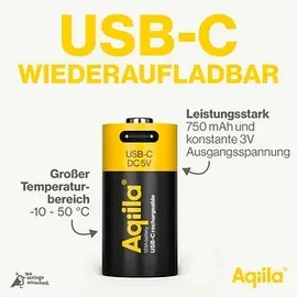 aqiila Akku Spezial-Akku CR-123A Li-Ion 3 V 750 mAh 2 St.