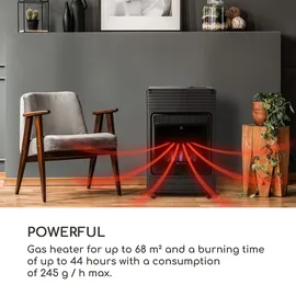 Blumfeldt Andora Flame Gasheizofen Gasheizer Feuerschein bis 3,4kW