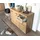 vogl möbelfabrik Sideboard VOGL MÖBELFABRIK "Sunny", braun (eiche), B:100cm H:80cm T:35cm, Spanplatte, Sideboards, Sideboard, mit 3 Türen und 2 Schubkästen