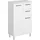 Saphir Unterschrank SAPHIR "Quickset Badschrank mit 2 Türen, 2 Schubladen, 60 cm breit", weiß (weiß glanz), B:60cm H:100,5cm T:33cm, Holzwerkstoff, Schränke, Unterschrank, Badezimmer-Unterschrank inkl. Türdämpfer, Griffe in Chrom Glanz