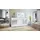 Vladon Sideboard 138,5 x 75,5 x 35 cm Weiß matt/Weiß Hochglanz