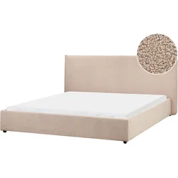 Wasserbett Bouclé LAVAUR 180 x 200 cm Taupe