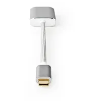 Nedis USB-Adapter | USB 3.2 Gen 1 | USB-CTM Stecker Mini DisplayPort Buchse | 0.20 m rund Vergoldet Geflochten Nylon Silber | Verpackung mi