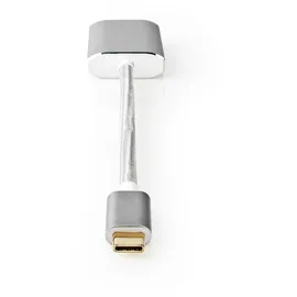 Nedis USB-Adapter | USB 3.2 Gen 1 | USB-CTM Stecker Mini DisplayPort Buchse | 0.20 m rund Vergoldet Geflochten Nylon Silber | Verpackung mi