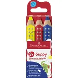 Faber-Castell - Buntstifte Set Grippy, 3 Malstifte für Kleinkinder