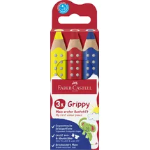 Faber-Castell - Buntstifte Set Grippy, 3 Malstifte für Kleinkinder