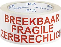 RAJA Signalklebeband UV-beständig Weiß, Rot 50 mm (B) x 66 m (L) PP (Polypropylen) Recycelt 70% 6 Stück