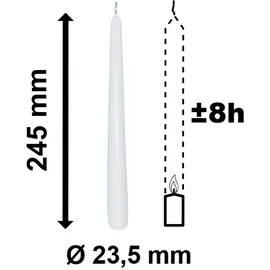 Gastro Spitzkerze 23,5 x 245 mm 10 St. weiß