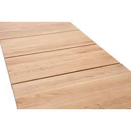 MCA Furniture Esstisch Säulentisch Managua Bootsform | Eiche Bianco massiv | 180 x100 cm