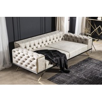 Villa Möbel 3-Sitzer Mars 3 Sitzer Sofa Designed for Comfort, Quality Made in Turkey, Luxus-Microfaser (100% Polyester) beige