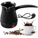 BORDEAG Espressokocher Induktion, 500ml Türkische Kaffeekanne, Elektrische Türkische Kaffeemaschine, Elektrische Kaffeekanne Für Zuhause,Büro,Mocca & Tee,Reisen(Schwarz)