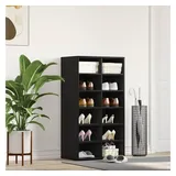 vidaXL Schuhregal 54 x 100,5 x 34 cm schwarz Eichen-Optik
