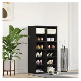 vidaXL Schuhregal 54 x 100,5 x 34 cm schwarz Eichen-Optik