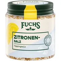 Fuchs Gewürze - Zitronensalz | Toppingsalz mit Pyramidenflocken & Zitrone | Crunchy Verfeinerung für Fisch und Gemüse | Zitronensalz in Premium-Qualität | 60 g im wiederverschließbaren Gewürzglas