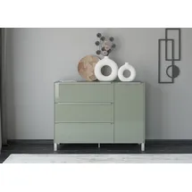 Set One by Musterring Sideboard Reno (1 St), Mit Vierkantfuß in diversen Farben, 106 cm Höhe & Farbauswahl grün