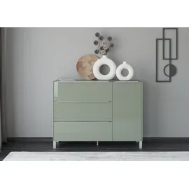 Set One by Musterring Sideboard Reno (1 St), Mit Vierkantfuß in diversen Farben, 106 cm Höhe & Farbauswahl grün