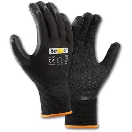 teXXor Polyester-Strickhandschuhe Latex schwarz, Gr.9 teXXor