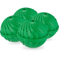 Relaxdays Waschball, 4er Set, Waschkugel für Waschmaschine, ökologisch, hautfreundlich,
