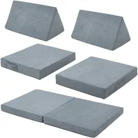 [en.casa] - Spielsofa Norhulta 5-tlg. 120x66x46 cm Cord Grau