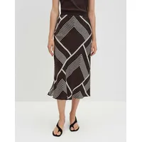 Someday Midirock Damen Grafisch Bedruckt Braun 34