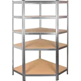 Aga Eckregal Steckregal Werkstattregal,Schwerlastregal, Lagerregal, Metallregal 180x90x40 cm, 5 Böden, raglast gesamt 875 kg