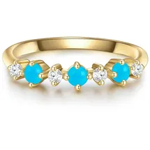 Glanzstücke München Ring Sterling Silber Zirkonia in gelbgold | Gr.: 56