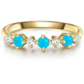 Glanzstücke München Ring Sterling Silber Zirkonia in gelbgold | Gr.: 56