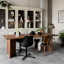 Woood Vitrine Chow grau, Holz, Kiefer,Eiche, massiv, 3 Fächer, 105x215x40 cm x Höhe 215 cm