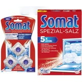 Somat Spülmaschinen Reinigungs-SET, Spezialsalz 1,2Kg + Duo Maschinenreiniger 3 Tabs