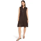 Cartoon Druckkleid Kleid mit Stickerei Dunkelbraun 42