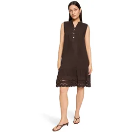 Cartoon Druckkleid Kleid mit Stickerei Dunkelbraun 42