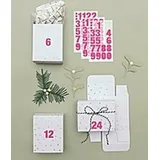 Rico Design Adventskalender Boxen weiß/irisierend