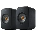 KEF LSX II - WLAN Regallautsprecher, Schwarz | Aktivlautsprecher |PC | TV | Monitor | Bluetooth