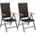 vidaXL Klappstuhl 55 x 64 x 105 cm schwarz 2 St.