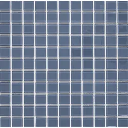 Premium Mosaic Glasmosaik hellgrau 30x30 cm glanz MOS25LGY