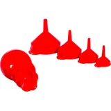 IWH Trichter-Set 4-teilig Kunststoff rot
