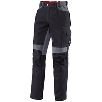 BP Workwear 1789-555-32 Arbeitshose - Gummizug im Rücken - Bundfalten - Normale Passform - Größe: 50l - Farbe: schwarz/dunkelgrau