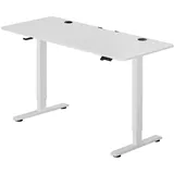 Juskys Höhenverstellbarer Schreibtisch Office Stand - Elektrisch Memory-Funktion & Weiß