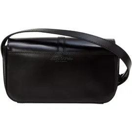 Marc O'Polo Umhängetasche "mit edlem Magnetverschluss", Damen, Gr. B/H/T: 7cm x 11cm x 12cm, schwarz, Leder, unifarben, Taschen Umhängetasche