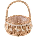 Osterkörbchen Kinder, Hochzeit Blumenkorb Mit Henkel, Blumenkorb Hochzeit Kinder, Weidenkorb Osterkorb Mit Henkel, Kinder Körbchen, Korb Mit Henkel, Weidenkörbe, Blumenmädchen Korb Blüten