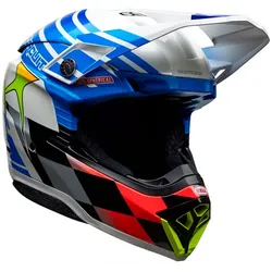 Bell Moto-10 Spherical MIPS Pro Circuit 25, Motocrosshelm - Blau/Gelb/Rot - M