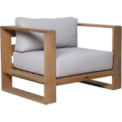 Sunset Armlehnensessel 102x78/68 cm Teak natur Kissen ecru