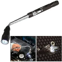 Unitec Teleskop Taschenlampe LED 3 Leuchtmittel 4 Batterien schwarz/blau/weiß