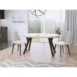 WFL GROUP Designer Ø 100 cm weiß