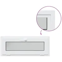 vidaXL Fenster Kellerfenster RISOR 100x40 cm Kipp 3-fach Verglasung Weiß, (1 St) weiß 40 cm x 100 cm